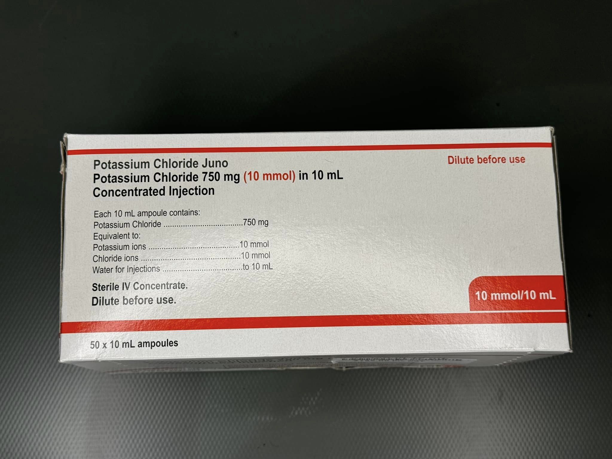 POT CHLOR 0.75GR/10ML X 10 (BOX 50) – Racing Supplies