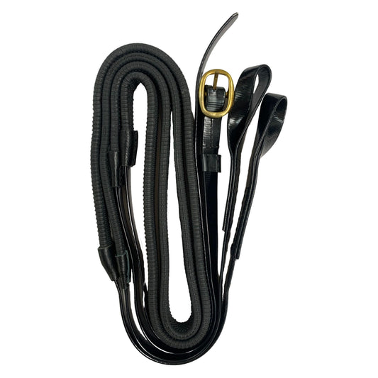 REINS PVC (BRASS B LE HYL 15MM (BLACK)