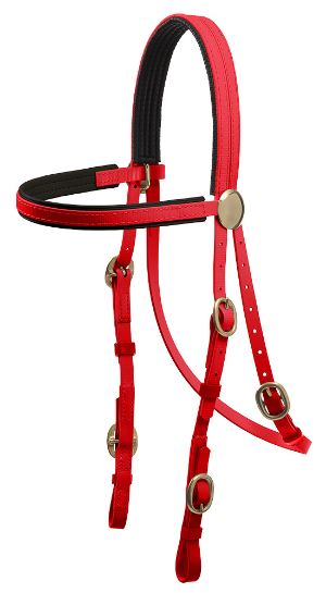 BRIDLE RACE ROSETTE BB (RED)